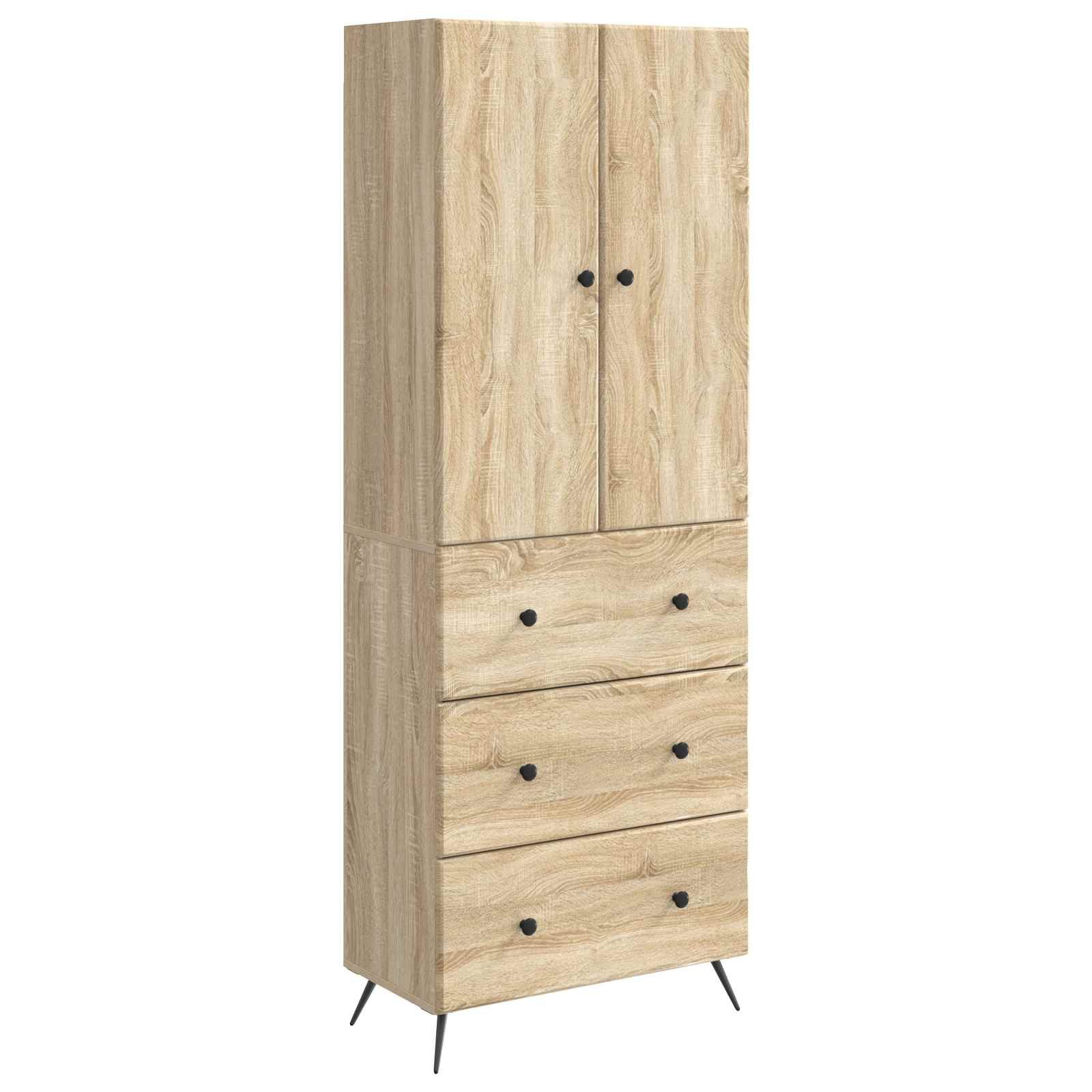Schranksystem Schrankset 2 stk. 66 x 34,5 x 90 cm Holzwerkstoff Sonoma-Eiche