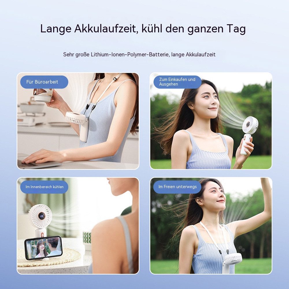 nsihing Handventilator Handventilator klappbar/wiederaufladbar mit Smartphonehalterung, Klein-Hand-Held-USB-Fan Portable Ventilatoren Kleiner