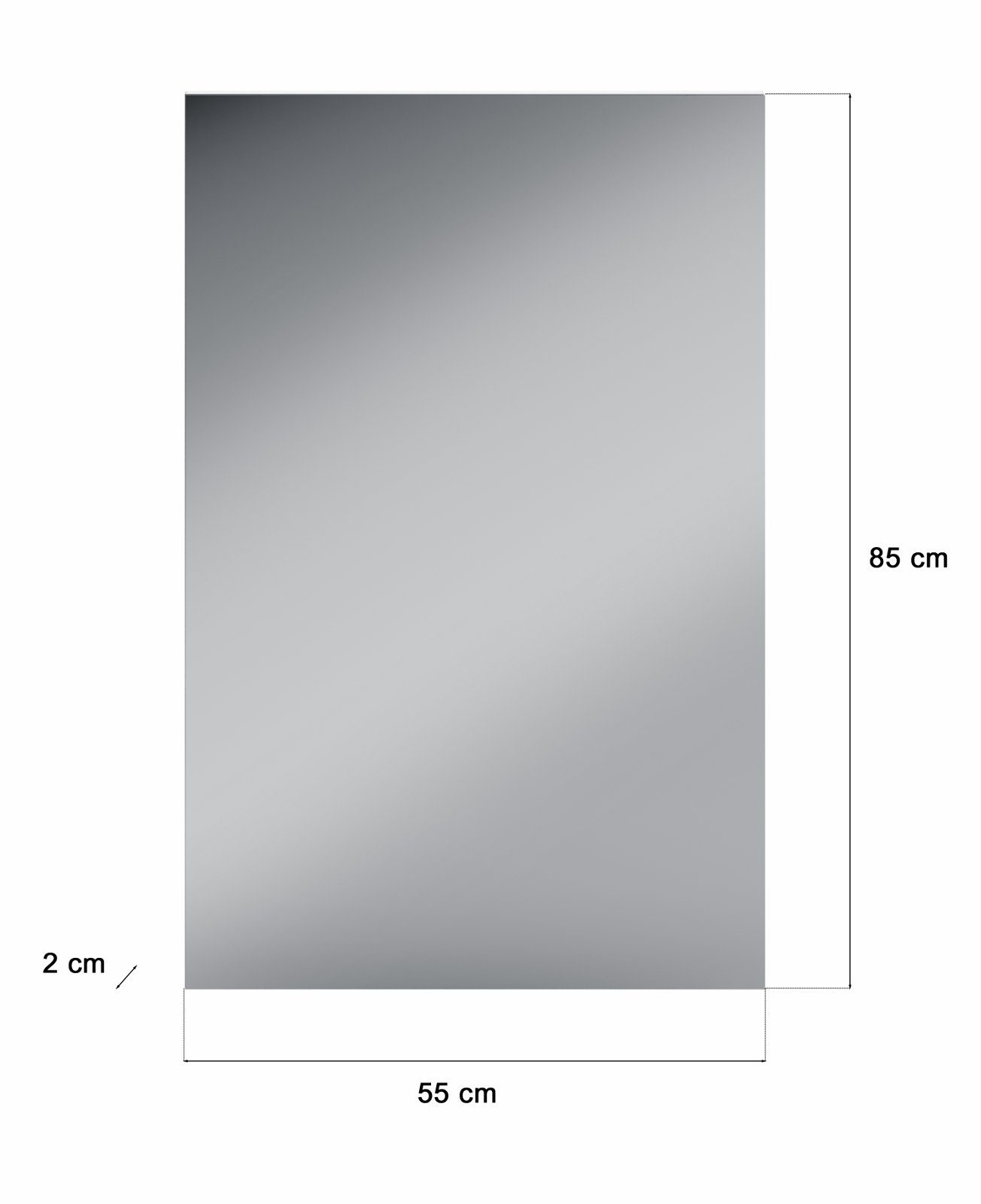 xonox.home Wandspiegel Linus (Garderobenspiegel weiß, 85 x cm) 55