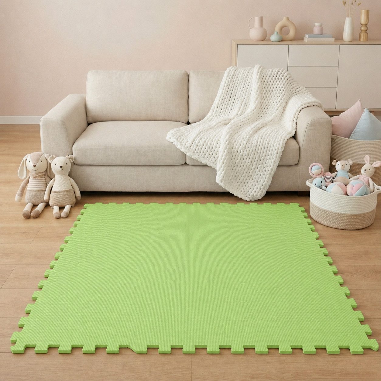 LittleTom Puzzlematte ab dem 1. Tag - 9 Teile Baby Spielmatte - 30 x 30 Kinder Krabbelmatte, (9-tlg), Spielunterlage für Babys und Kleinkinder - Kinderzimmer Puzzleteppich