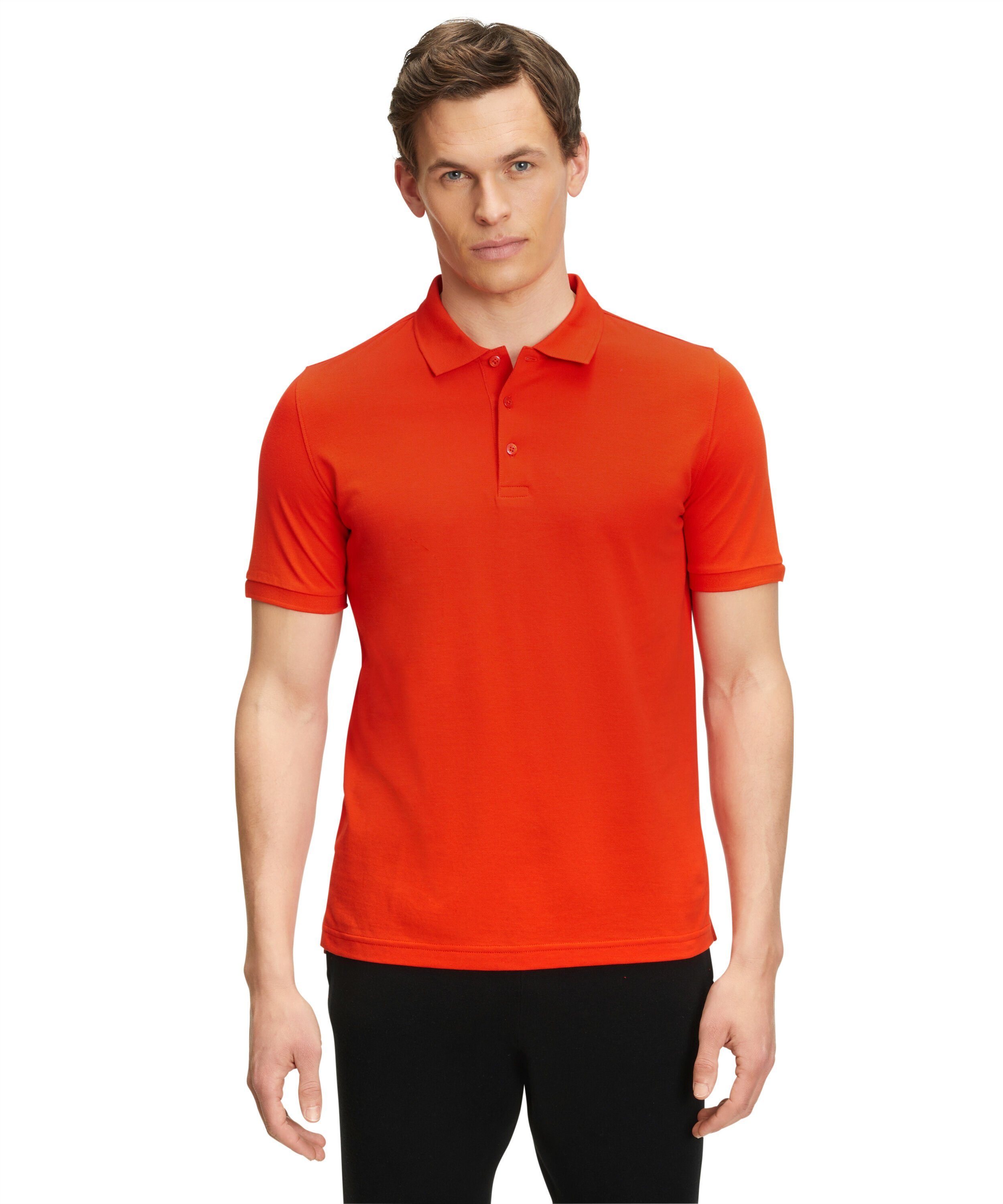 FALKE Poloshirt aus hochwertiger Pima-Baumwolle safety orange (8314)