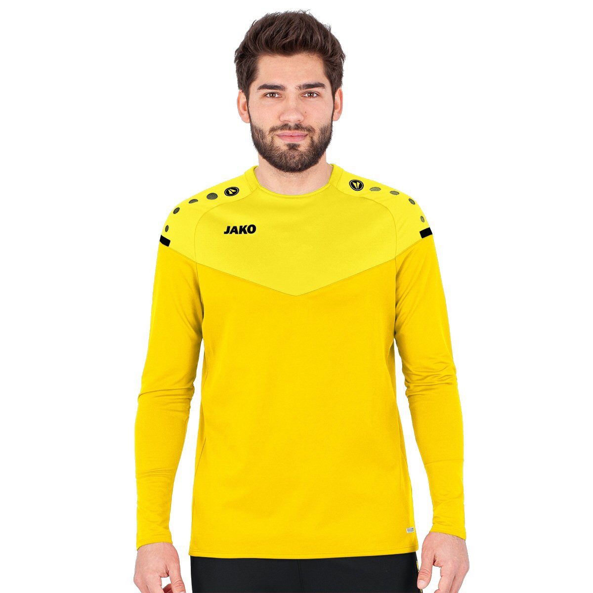 Jako Langarmshirt Sweat Champ 2.0 (100% Polyester) gelb Herren