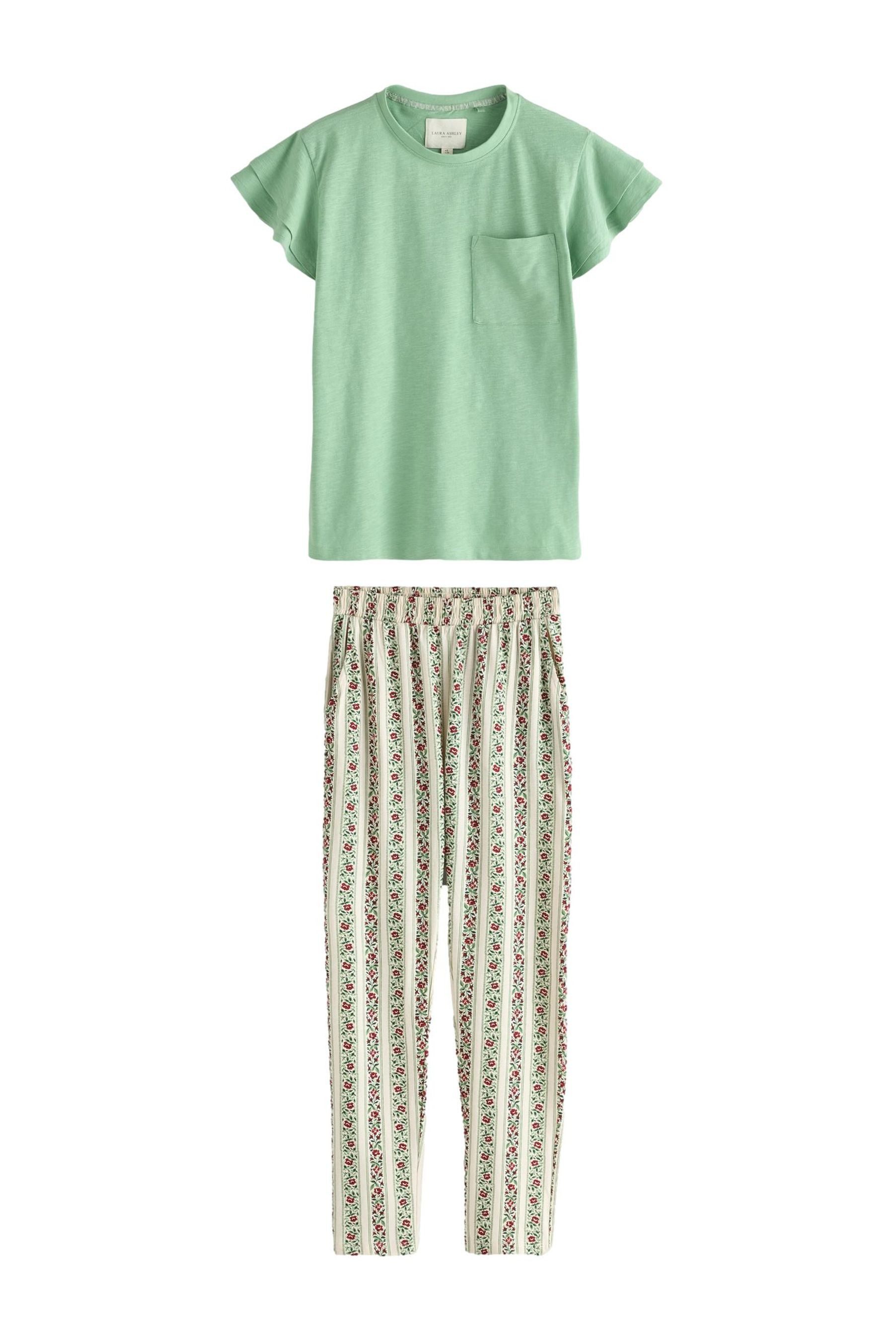 LAURA ASHLEY Pyjama Laura Ashley Kurzarm-Schlafanzug, Weihnachtsrose (2 tlg)