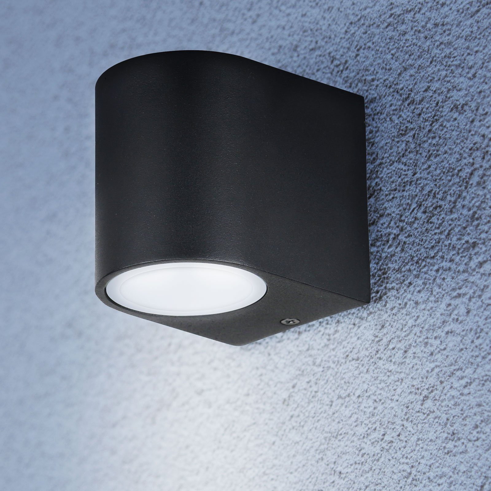 Leuchtmittel ohne Down/Unten Grafner Aluminium Lichtschein Grafner® schwarz, Außen-Wandleuchte Wandlampe 37WB