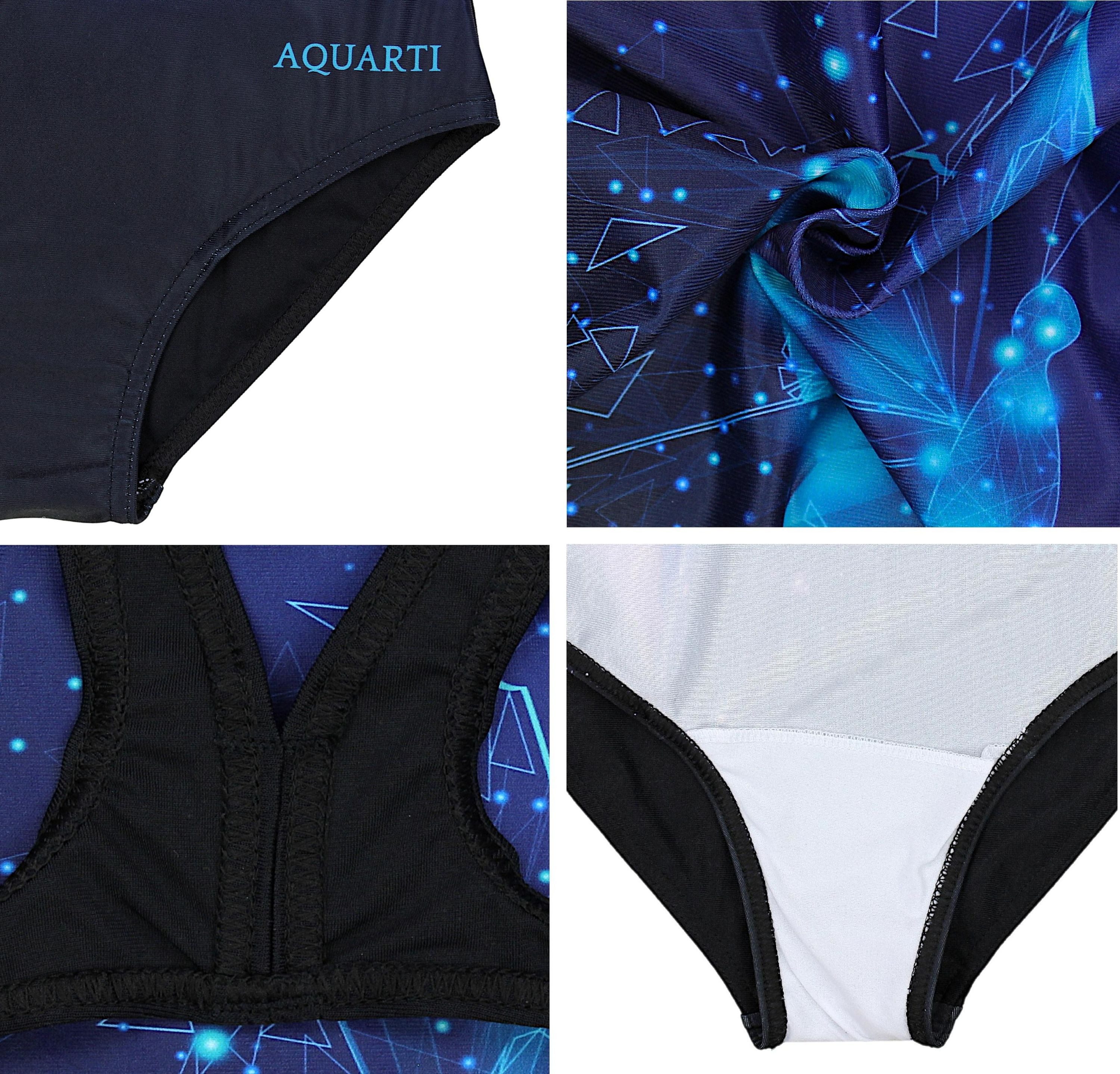 Aquarti Badeanzug Mädchen Badeanzug Chlorresistent Schwimmanzug Muscleback Wettkampf