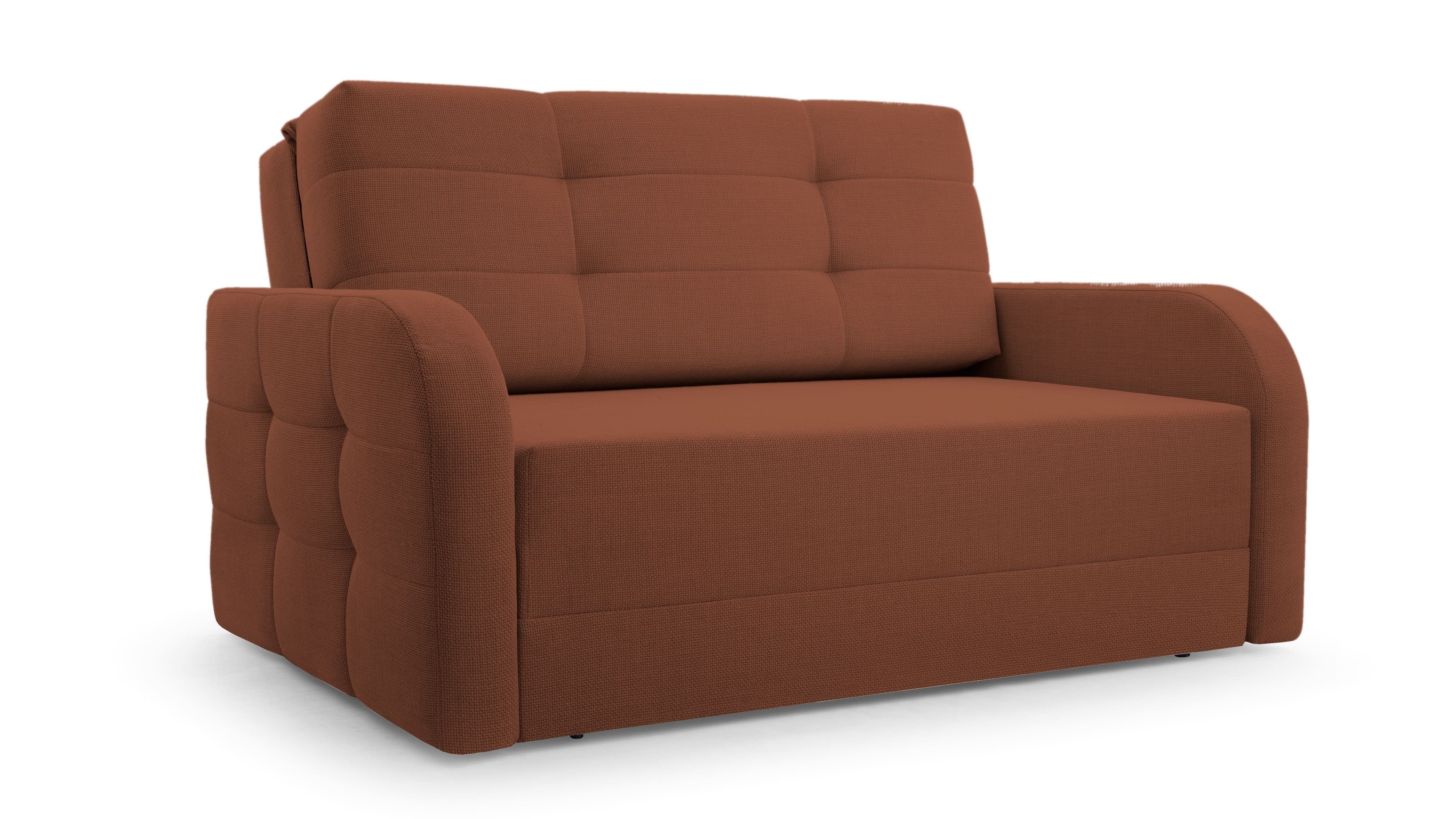 Orange MOEBLO Bettkasten Sessel, mit Kindersofa BRAGI Porto 120, Schlaffunktion, mit Sofa 42 - Schlafsessel