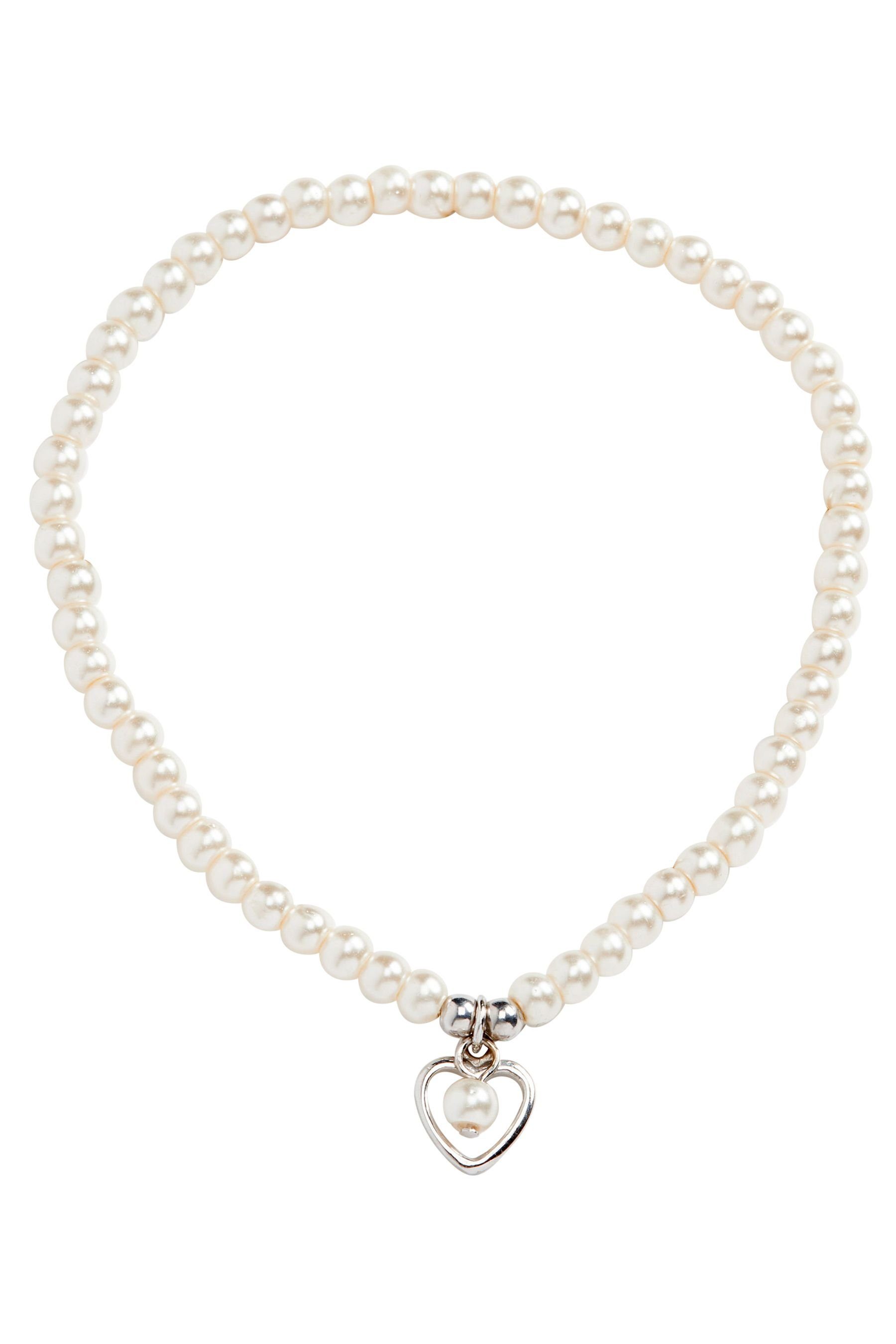 Armband Perlenarmband mit Herzanhänger