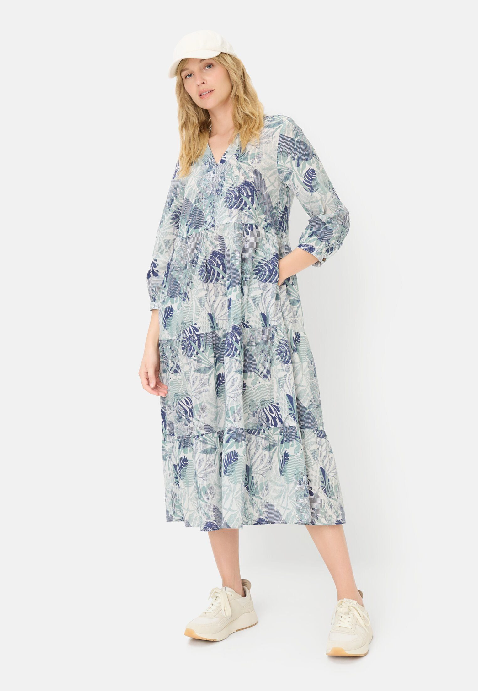 camel active Sommerkleid Mittellanges Sommerkleid mit Allover-Print