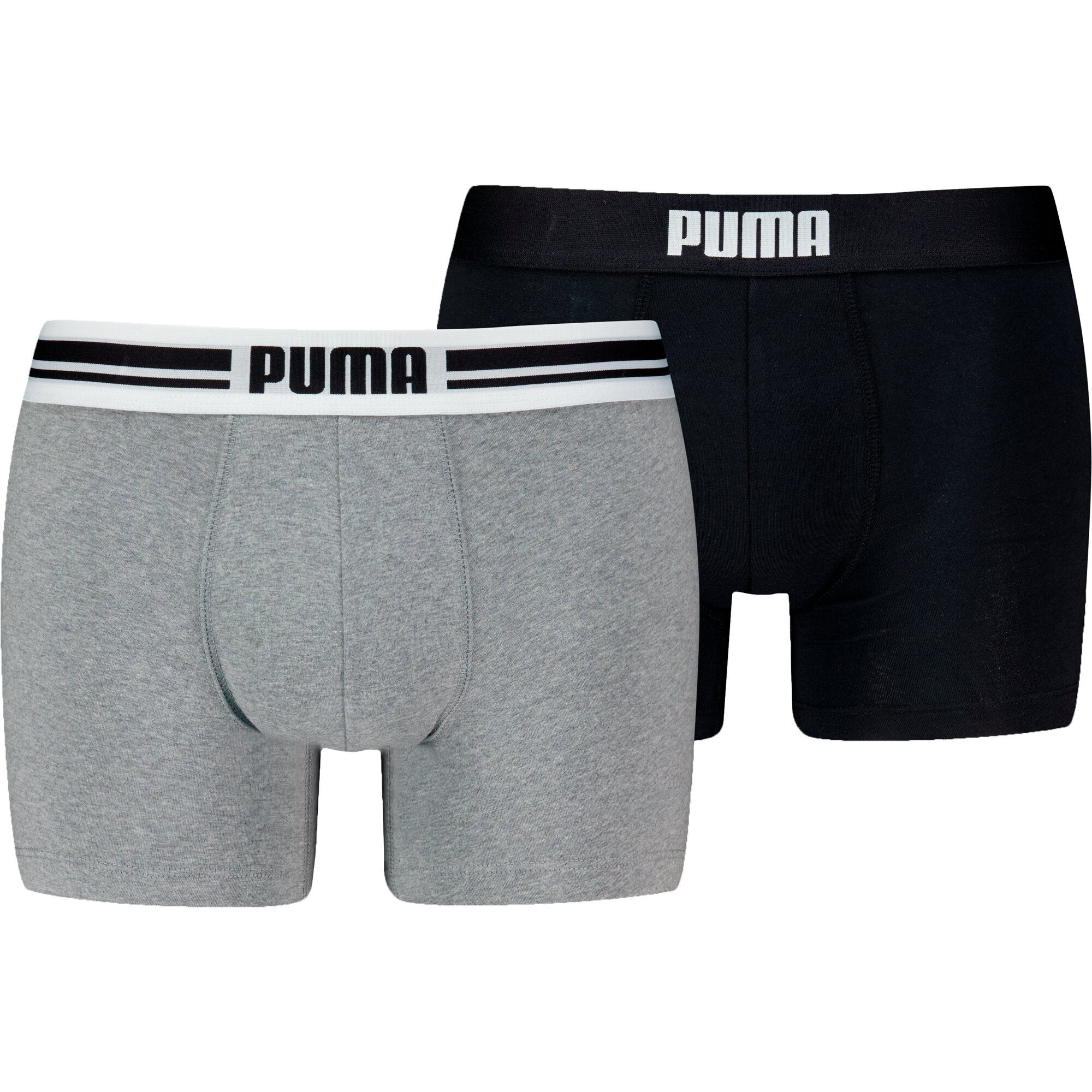 PUMA Boxershorts PUMA MEN EVERYDAY PLACED LOGO BOXERS 2P (2er Pack) mit Logo Webbund