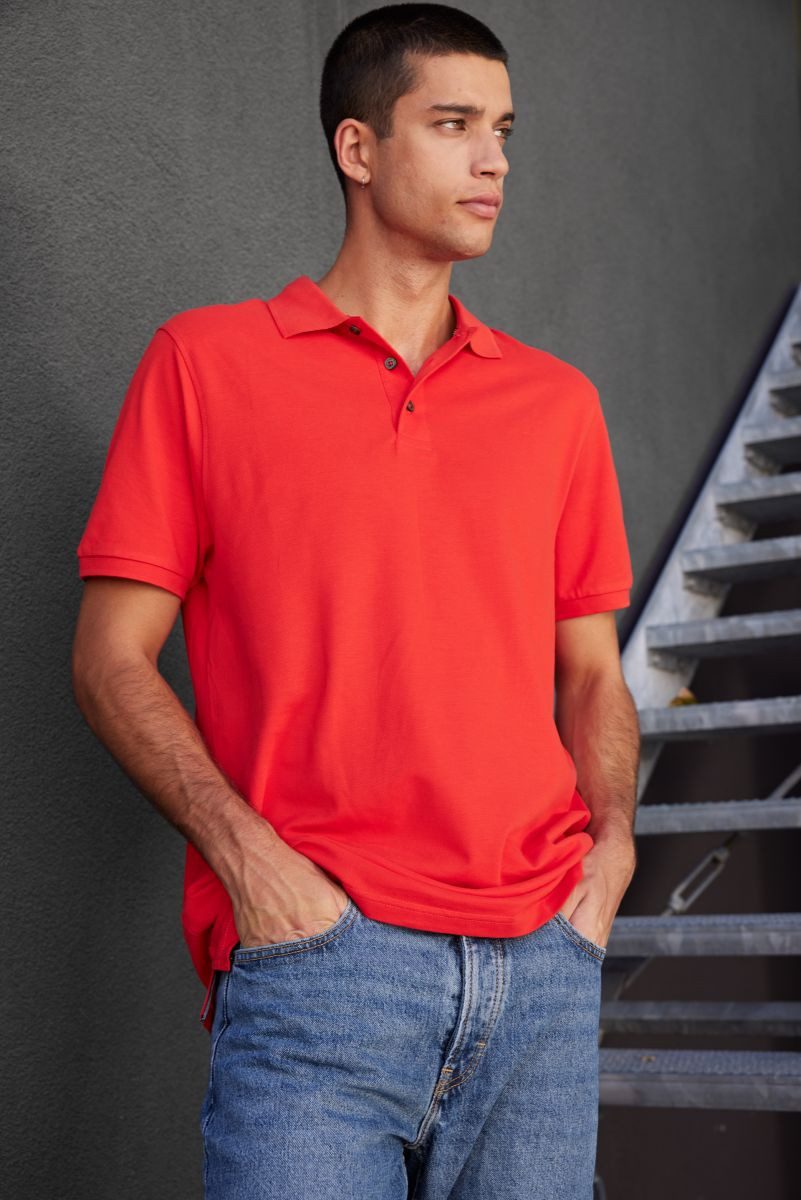 James & Nicholson Poloshirt Herren Pima Polo / Sehr feine Piqué-Qualität
