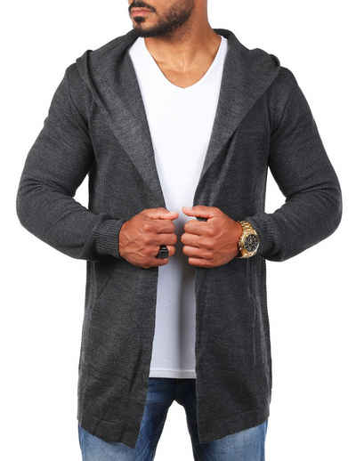 CARISMA Cardigan Herren leichte Herren Feinstrick Weste Strickjacke lange Passform 7717 in Unifarbe