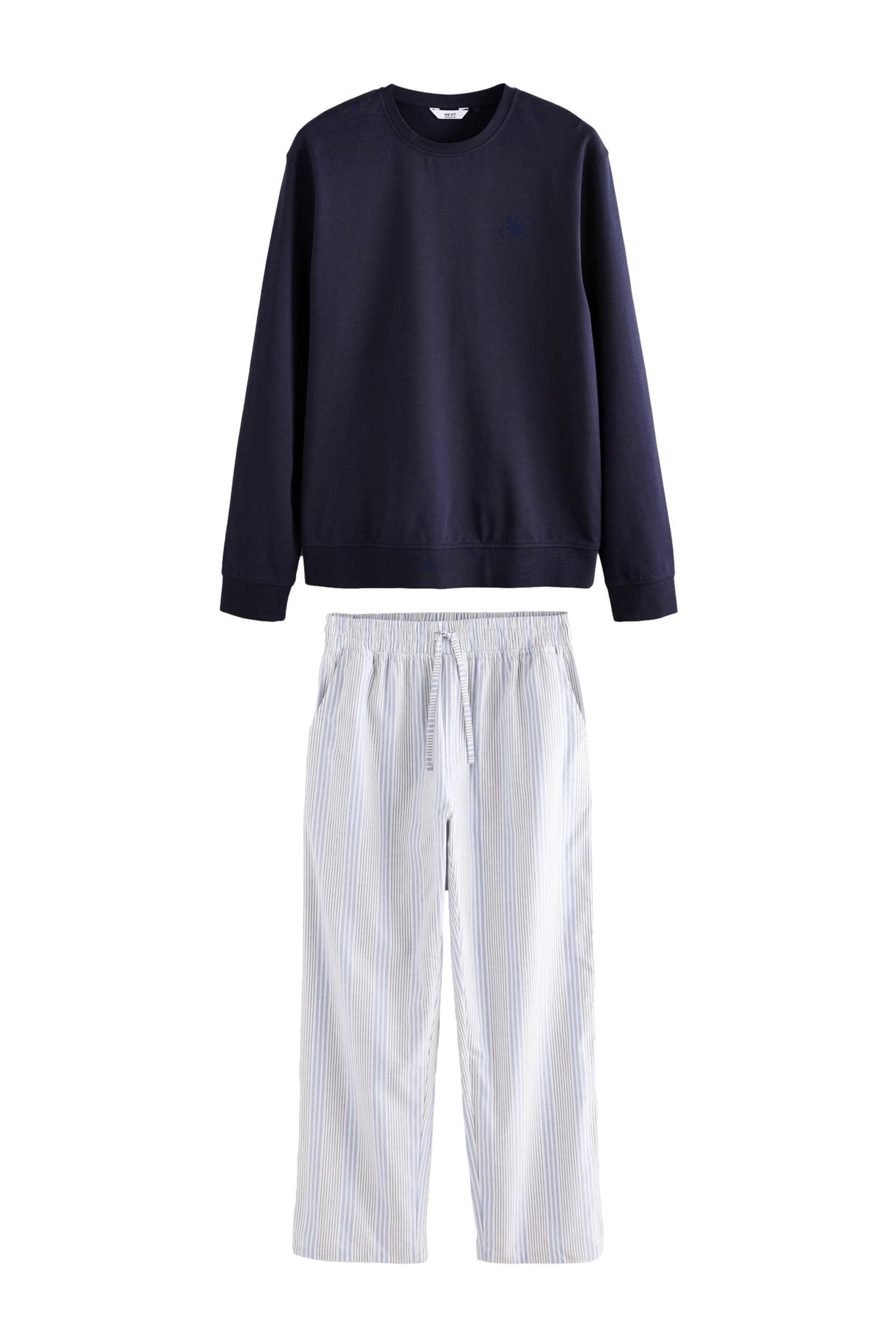 Next Pyjama Schlafanzug aus Webmaterial mit günstig online kaufen