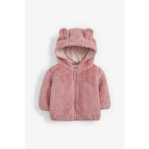 Next Kapuzenfleecejacke Kuschelige Jacke aus Fleece mit Bärenmotiv (1-St)