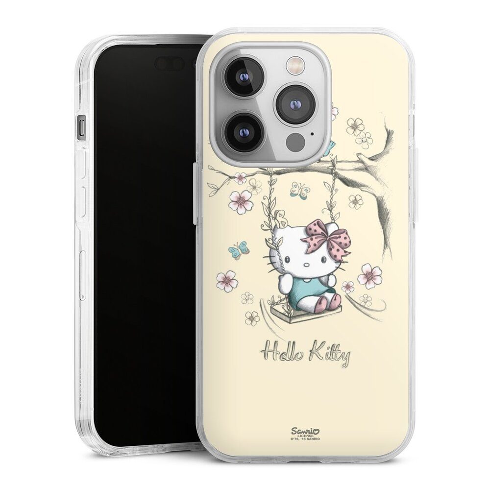 DeinDesign Handyhülle Hello Kitty Fanartikel Offizielles Lizenzprodukt Hello Kitty Natur, Apple iPhone 14 Pro Hülle Bumper Case Handy Schutzhülle