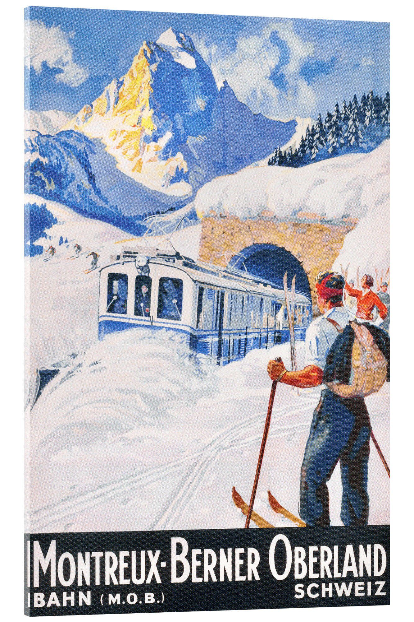 Acrylglasbild Vintage Ski Collection