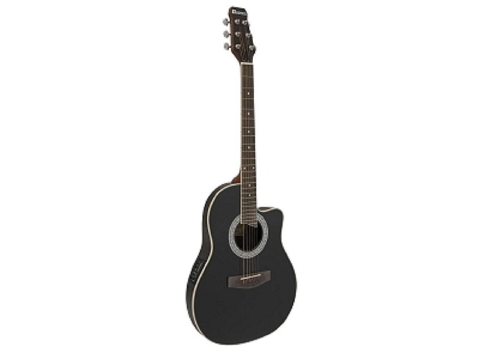 DIMAVERY Westerngitarre RB-300 Rounded back, 4/4 Rounded back mit Cutaway-Form