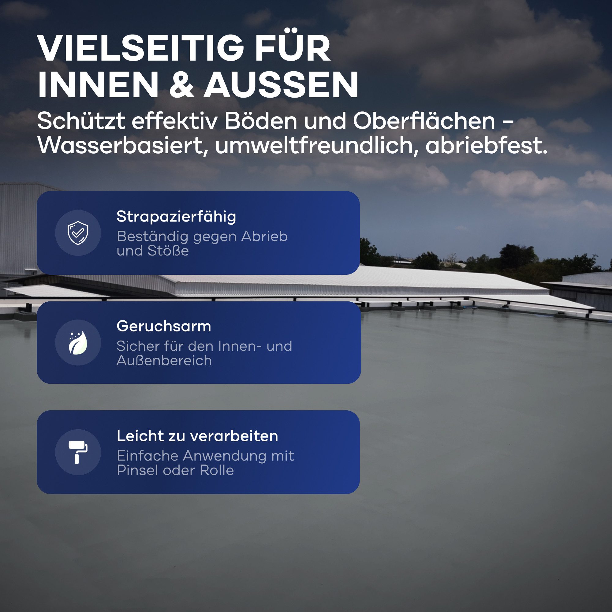 plid Bodenversiegelung Flüssigkunststoff Innen & Außen - Bodenbeschichtung - Flüssig PVC, Wasserfest