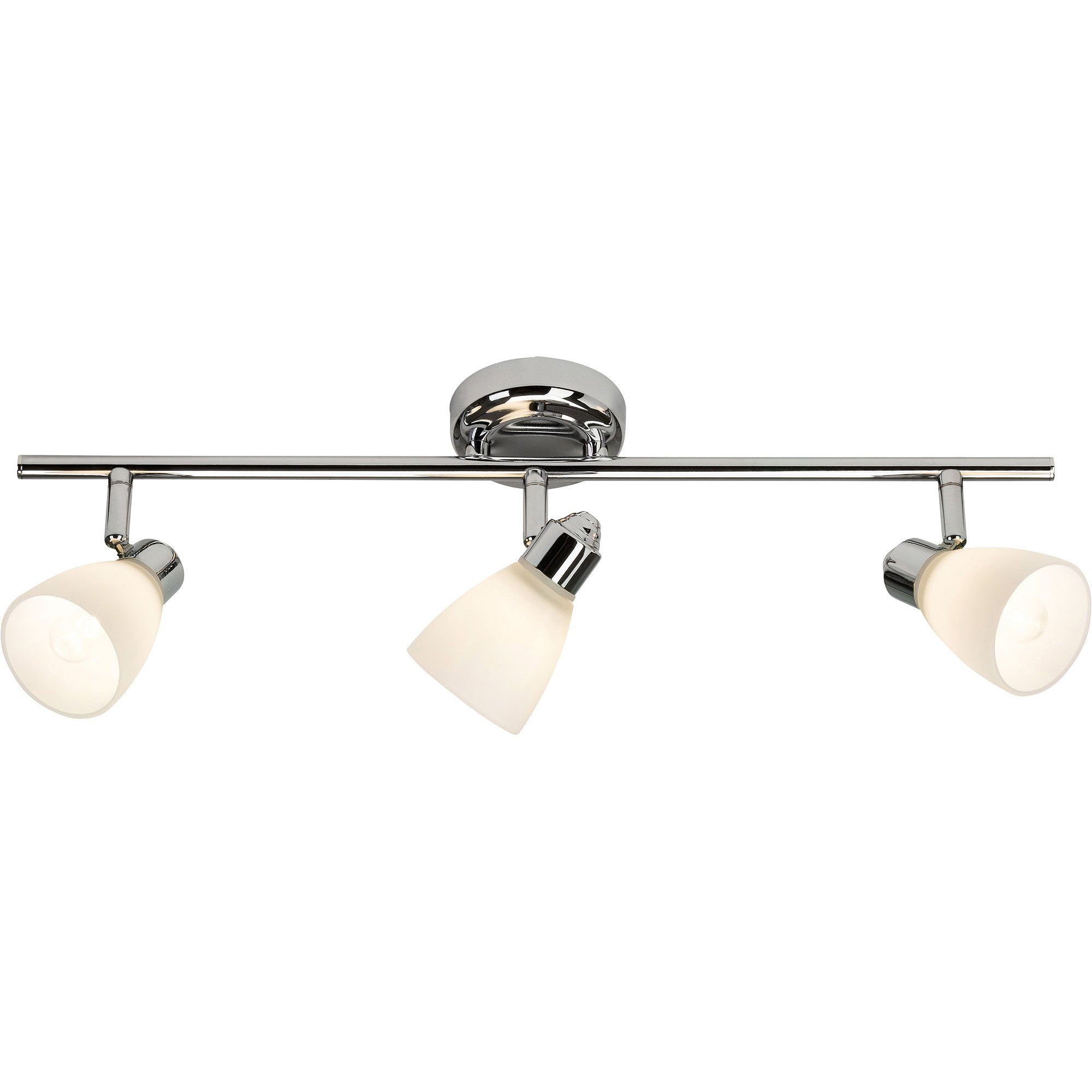 Brilliant Deckenstrahler Kensington, ohne Leuchtmittel, Spotrohr 3flg chrom/weiß