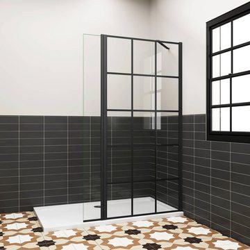 duschspa Duschwand 8mm Duschtrennwand Glaswand Walk in Dusche mit Flipper-Panel, Einscheibensicherheitsglas, Sicherheitsglas, (Set), Glas, Nano Glas