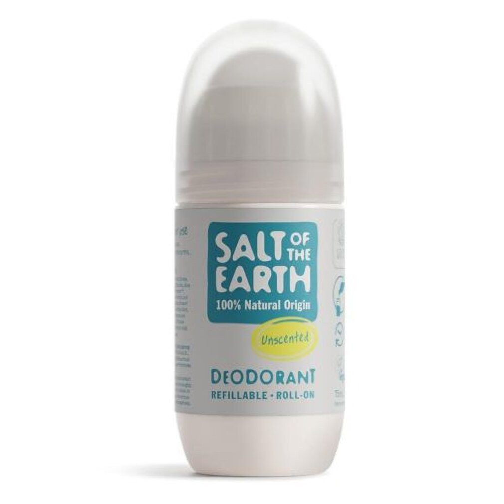 Salt of the earth Deo-Roller Pøírodní kulièkový deodorant Unscented (Deo Roll-on) 75 ml