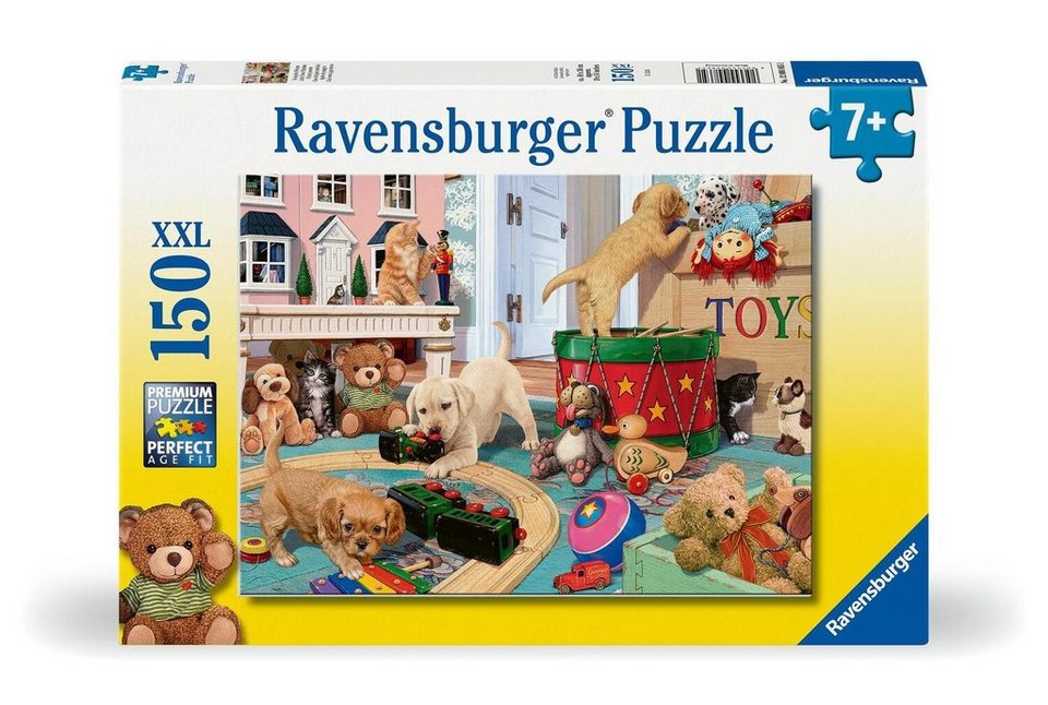 Ravensburger Puzzle Verspielte Welpen, 150 Puzzleteile, Made in Germany,  FSC® - schützt Wald - weltweit, EAN/ISBN: 4005555008651
