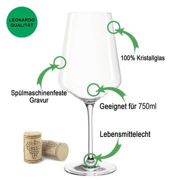 GRAVURZEILE Rotweinglas Leonardo Puccini Weingläser - Schlechter Tag Guter Tag - Frag nicht!, Glas, graviertes Geschenk für Partner, Freunde & Familie