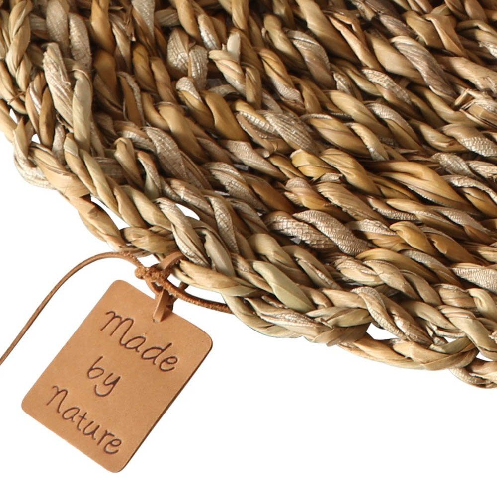 BOLTZE Platzteller Rundes Tischset SOPHY natur braun aus Seegras Platzmatte 40cm Strandhaus Deko