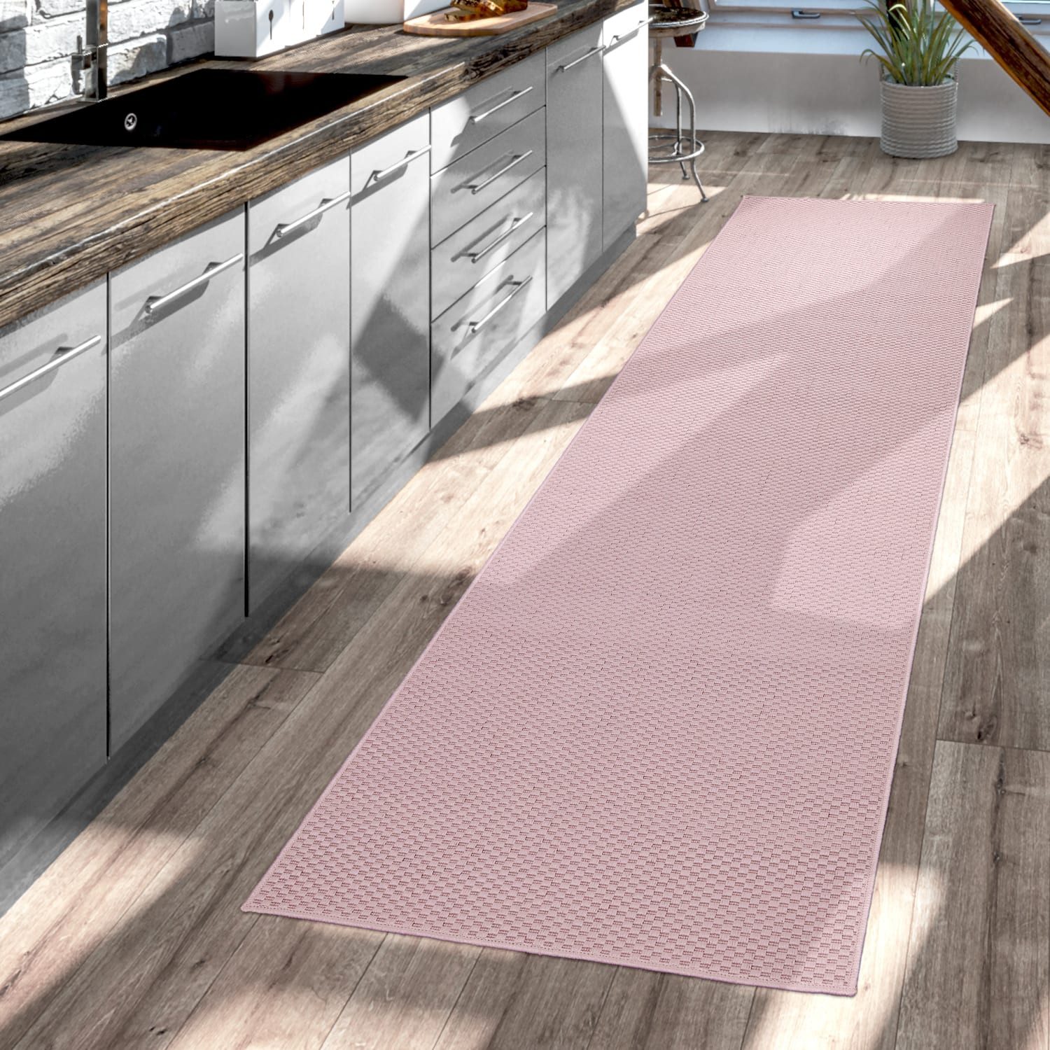 TT Home Teppich Badezimmer, Diele, Esszimmer, Flur, Küche, Schlafzimmer, Wohnzimmer, A, Rechteckig, Höhe: 4 mm, Teppich Outdoor Wohnzimmer Esszimmer Balkon Wetterfest