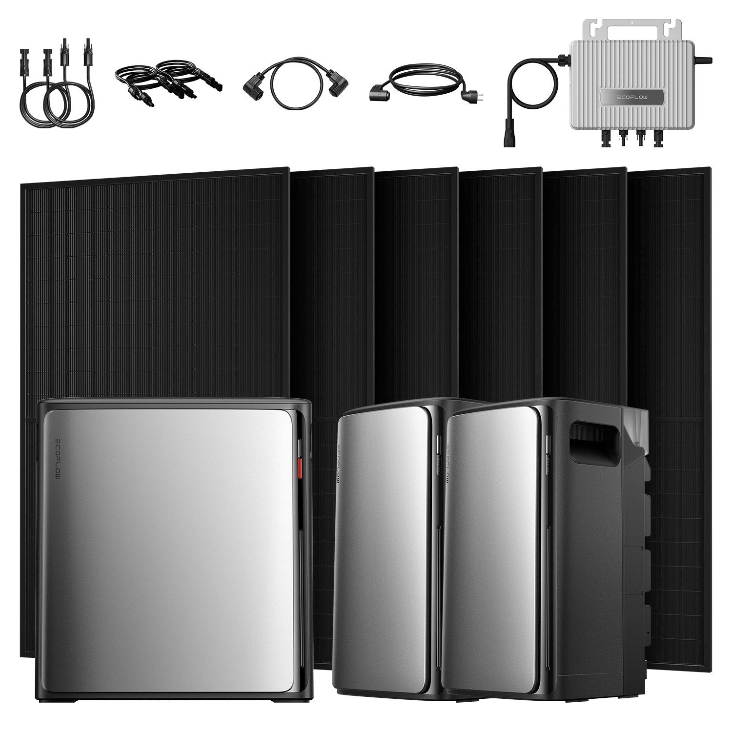 Ecoflow 3000W ECOFLOW STREAM Ultra X, AC Pro Speicher mit 800W Wechselrichter, (6x 500Wp und 800W Wechselrichter im Lieferumfang enthalten), 4 MPPT Solareingang mit integriertem Mikro-Wechselrichter