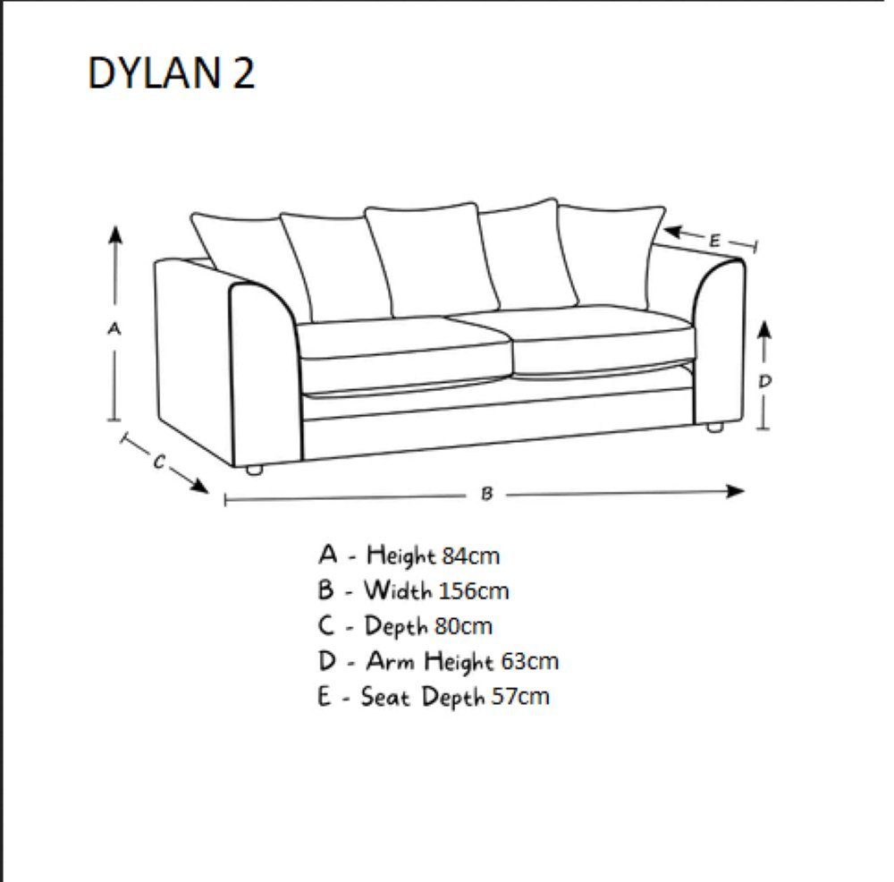 2-Sitzer, pressiode verschiedene SOFA Farben, DYLAN2 Sofa Dunkelgrau