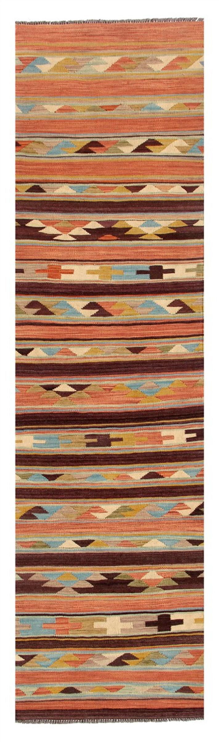 Orientteppich Kelim Afghan Heritage 75x305 Handgewebter Orientteppich Läufer