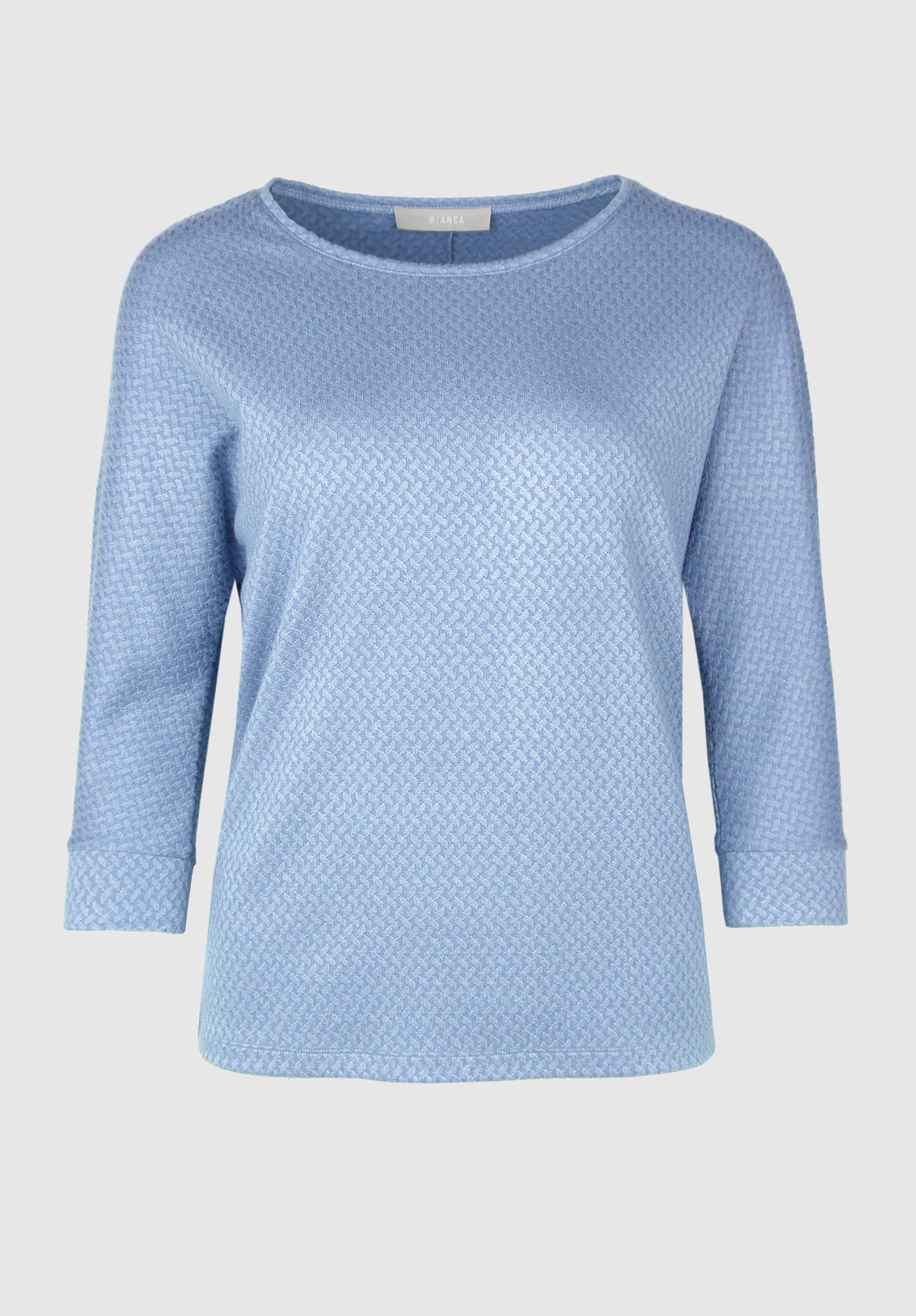 bianca 3/4-Arm-Shirt JULIE mit aktueller Struktur pale blue