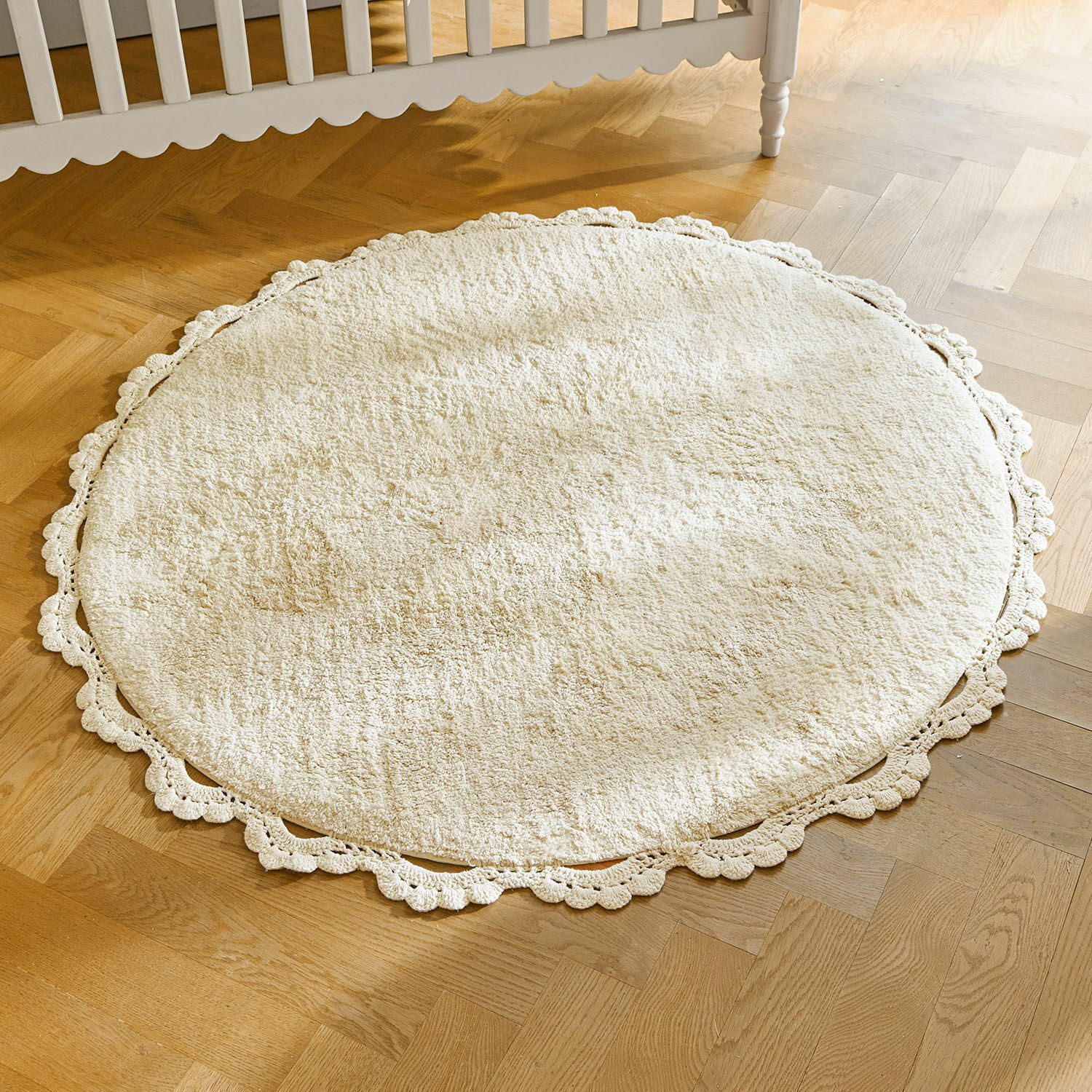 Mirabeau Teppich Teppich Arash creme, H/Ø ca. 2/120 cm, Florhöhe: Höhe: 1.50 cm, Höhe: 2.0 mm