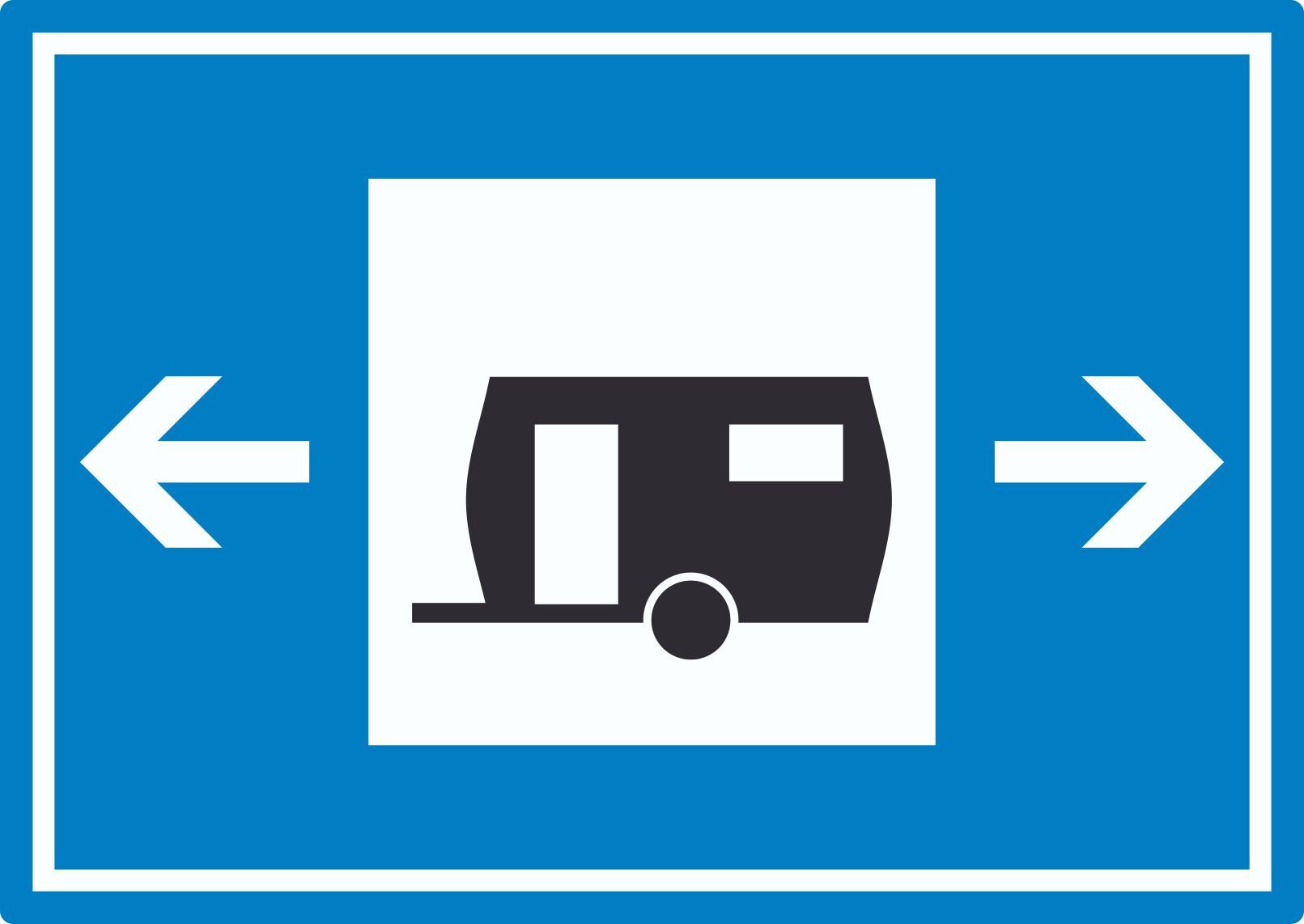 HB-Druck Aufkleber Wohnwagen links rechts Symbol Aufkleber, wetterfest, UV-beständig, kratzfest