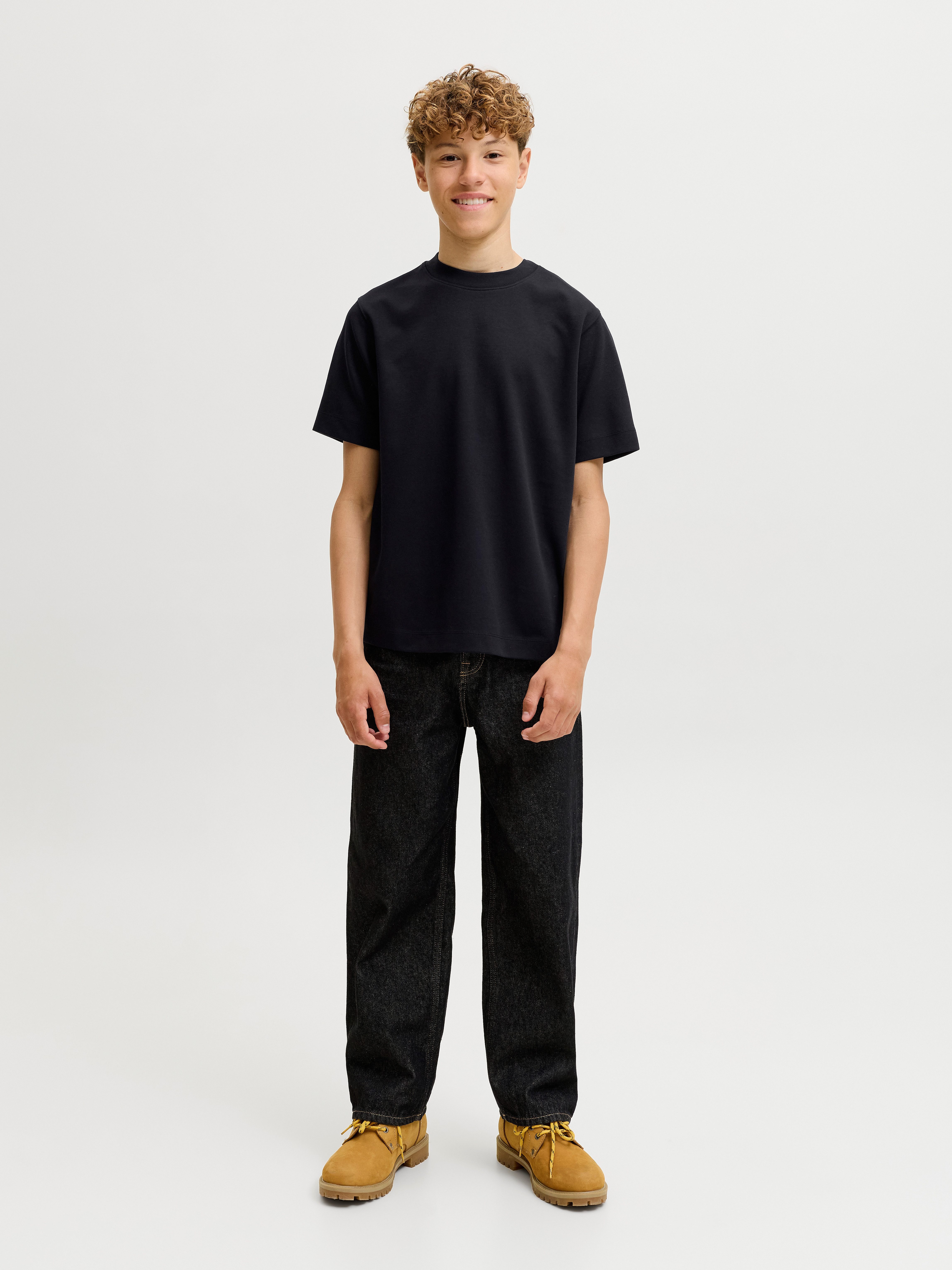 Jack & Jones Junior Rundhalsshirt JJEBARRON TEE SS O-NECK NOOS JNR Baumwollmischung, relaxed fit – Bild 5 von 5