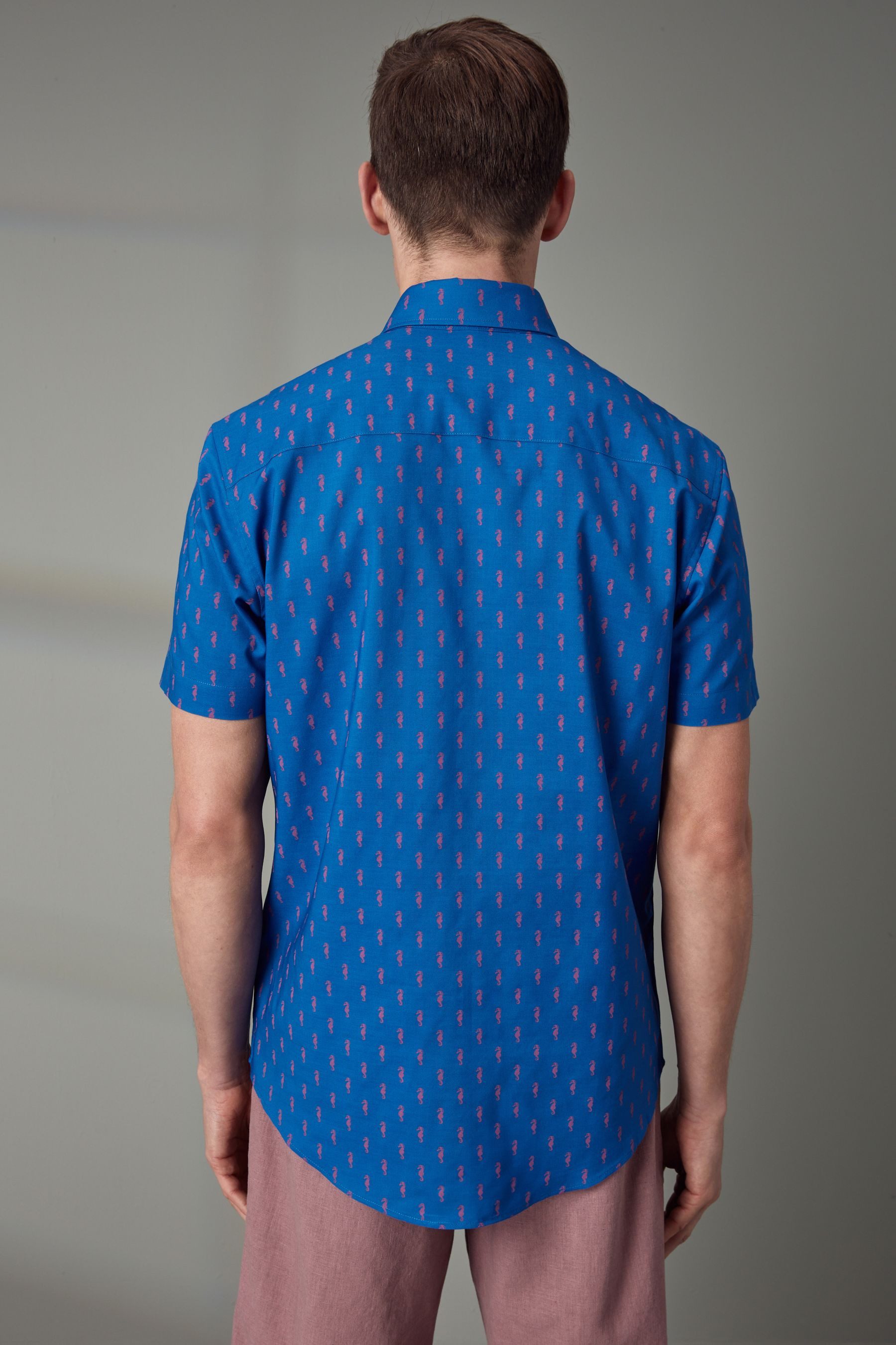 Next Businesshemd Oxford-Kurzarmhemd mit Print (1-tlg) günstig online kaufen