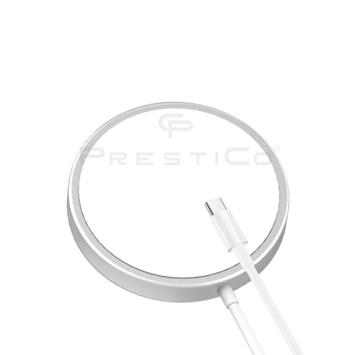 PrestiCo MS1 MagSafe Induktions Ladegerät Smartphone-Ladegerät (MagSafe, 1-tlg., 15W, für iPhone 12 13 14 PRO Max)