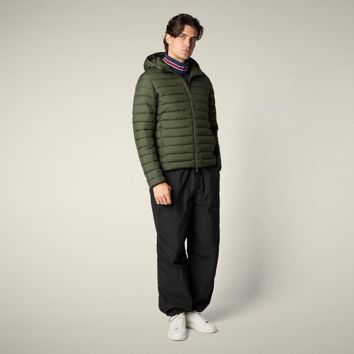 SAVE THE DUCK Steppjacke Juncus Vielseitige, wasserabweisende Herrenjacke aus recyceltem Material mit