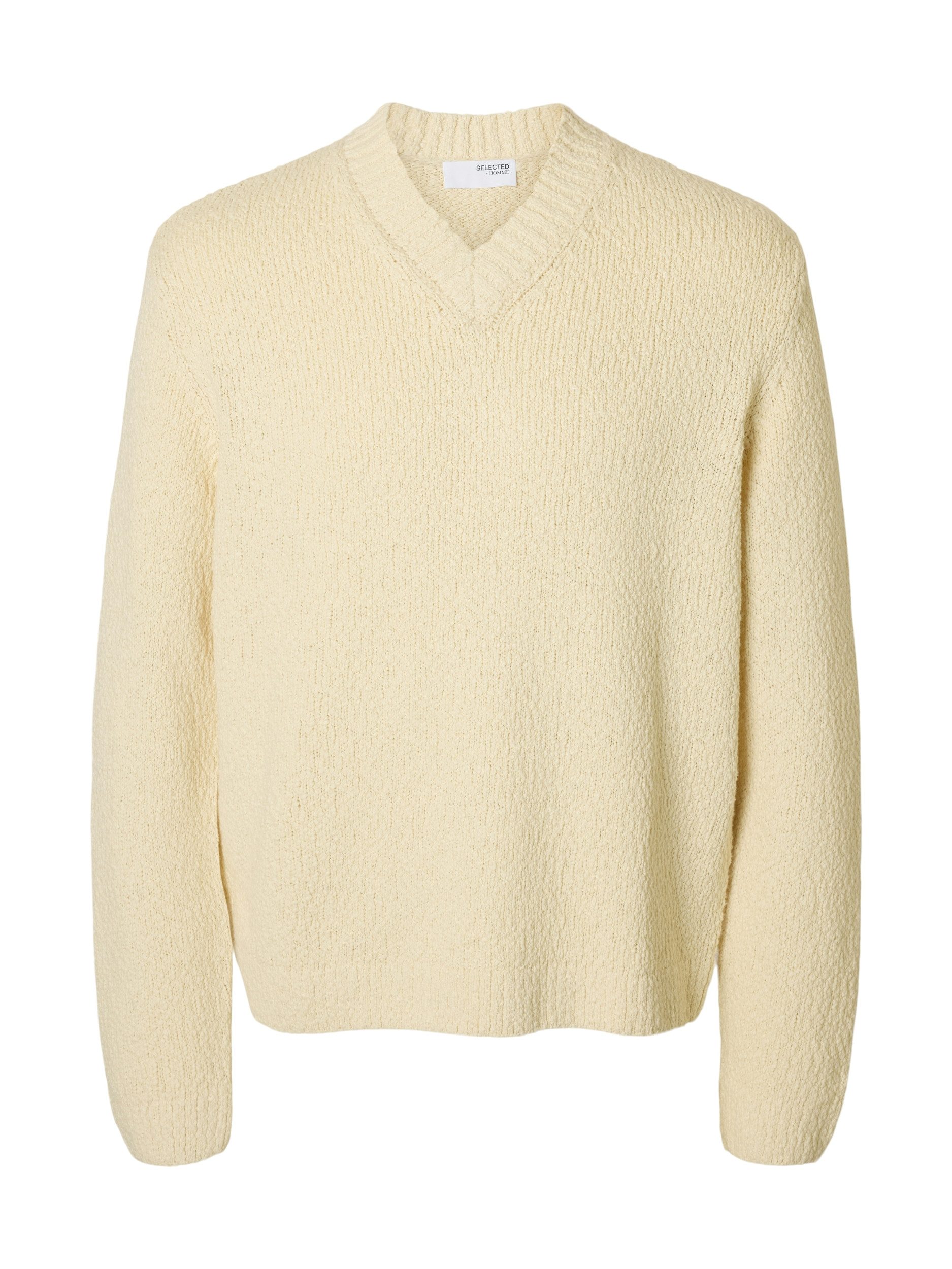 SELECTED HOMME Strickpullover SLHANGUS LS KNIT RELAXED V-NECK