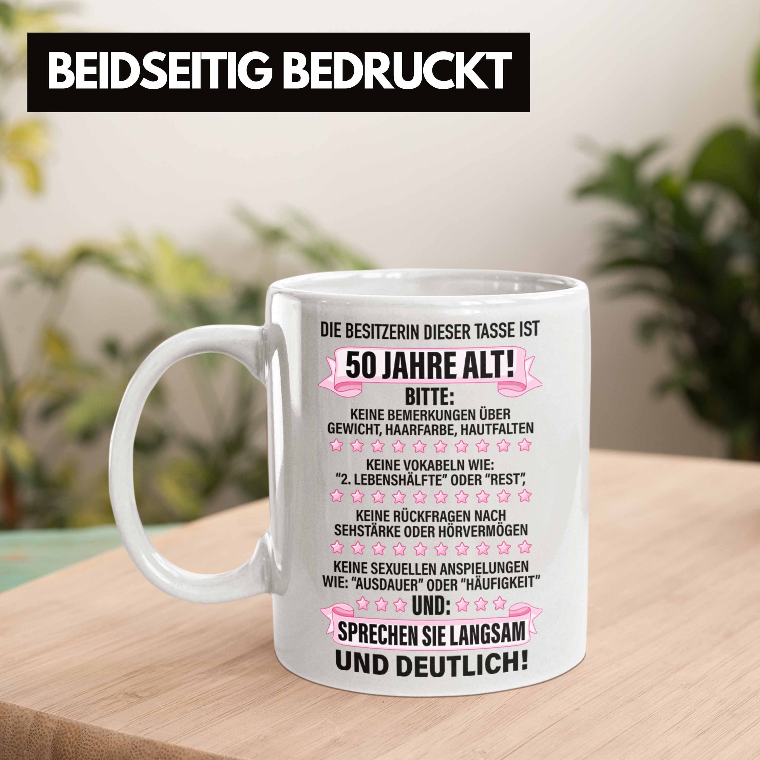 Geburtstag Mama Geburtstag Trendation Tasse Trendation Spruch Spruch Perfektion 50. Geschenkidee - Geschenk Lustiger Mutter 50er Tasse weiss Witzig Frauen