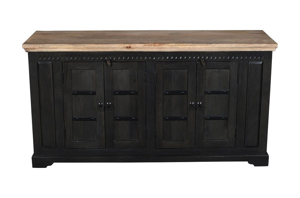 Main Мебель Sideboard Sideboard 171x90cm 'Mumbai' Mango natur & schwarz