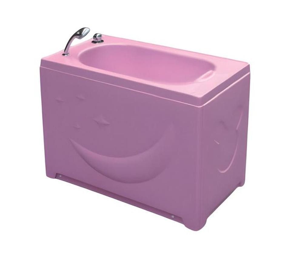 JVmoebel Badewanne Babywanne 110x60 cm in Rosa – Acryl Kinderbadewanne für Babys, Made in Europe