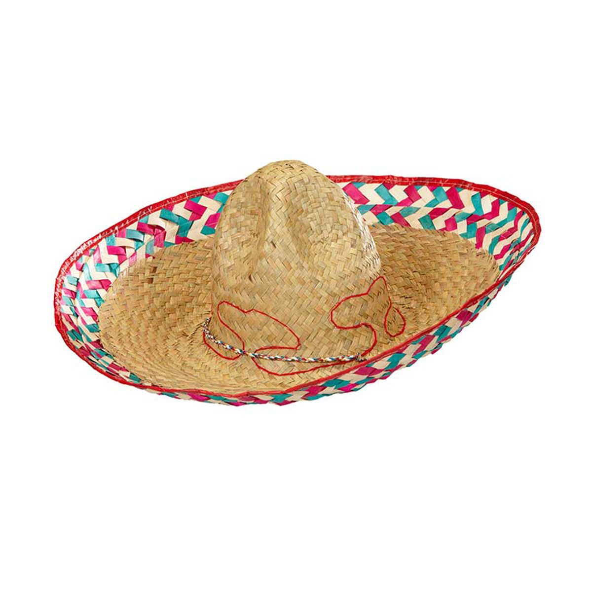 Widmann S.r.l. Kostüm Sombrero Ø 52cm, Natur Bunt