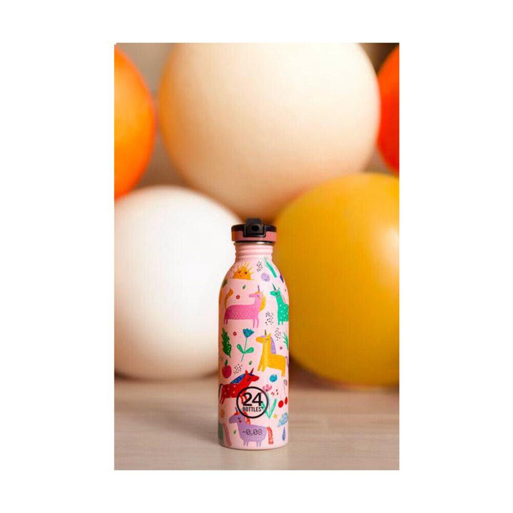 24 Bottles Trinkflasche Trinkflasche 0,5 l Magic Friends rosa mit Sportdeckel, Trinkflasche, Ø6,5cm, BPA frei