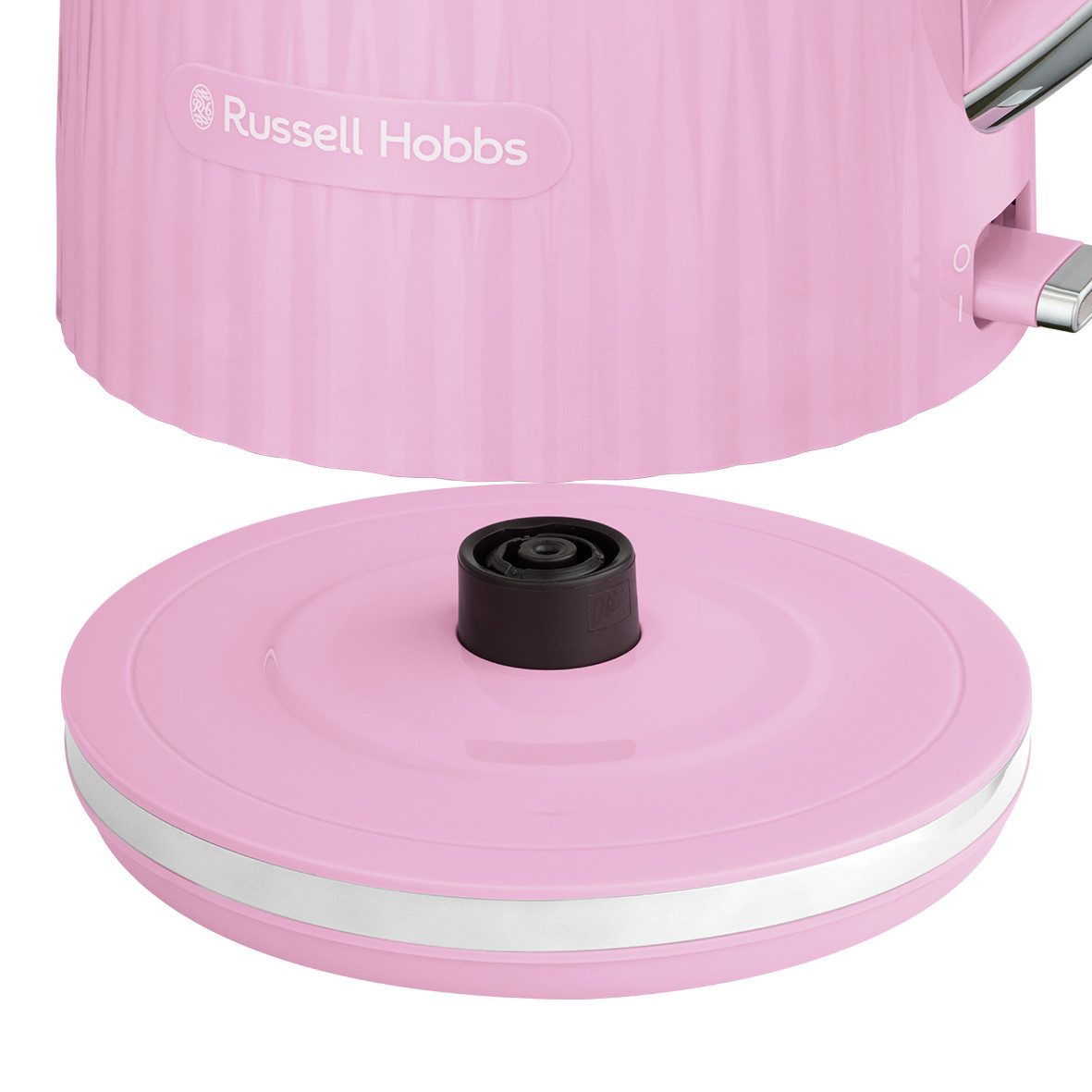 RUSSELL HOBBS Wasserkocher Eden 27362-70 Himbeere, 1,7 l, 2400 W, Edelstahlakzente, herausnehmbarer Kalkfilter