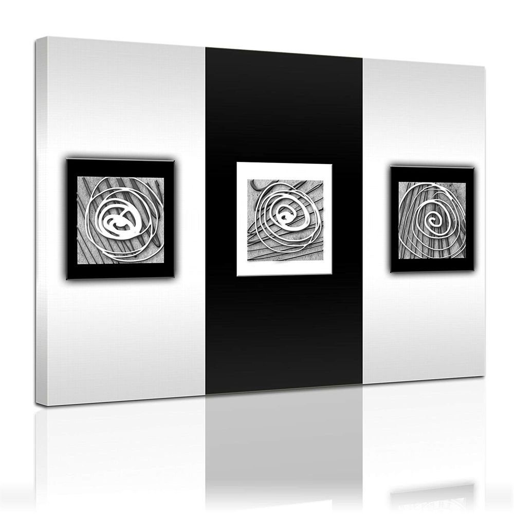 Bilderdepot24 Leinwandbild »Moderne Kunst in schwarz weiss«, Abstrakt  online kaufen | OTTO