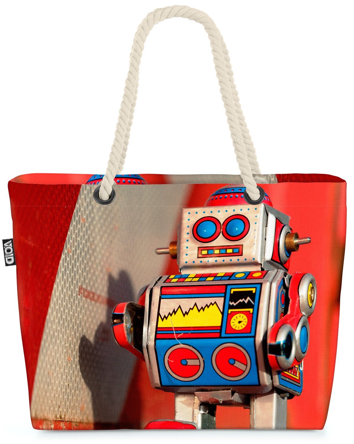 VOID Strandtasche (1-tlg), Roboter Blechspielzeug Roboter Blechspielzeug Spielzeug Sammler Blech