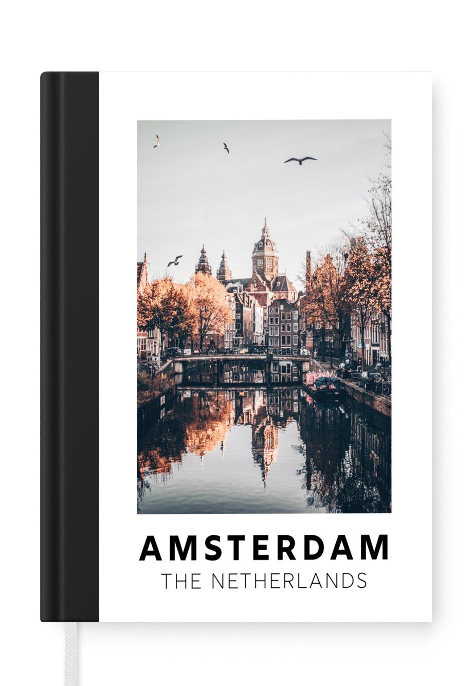 MuchoWow Notizbuch Amsterdam - Niederlande - Architektur - Wasser, Journal, Merkzettel, Tagebuch, Notizheft, A5, 98 Seiten, Haushaltsbuch