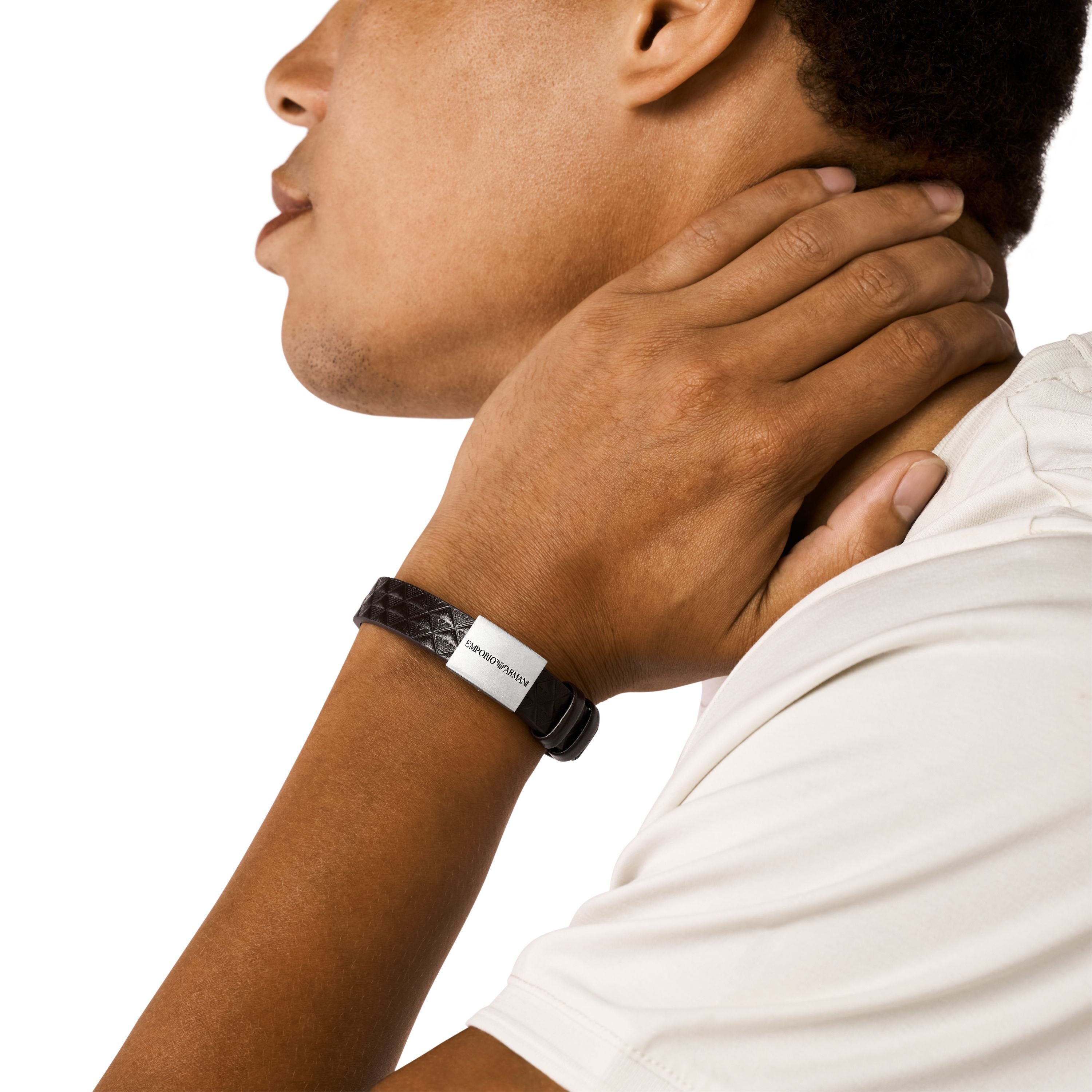 Emporio Armani Lederarmband Schmuck Gesc...