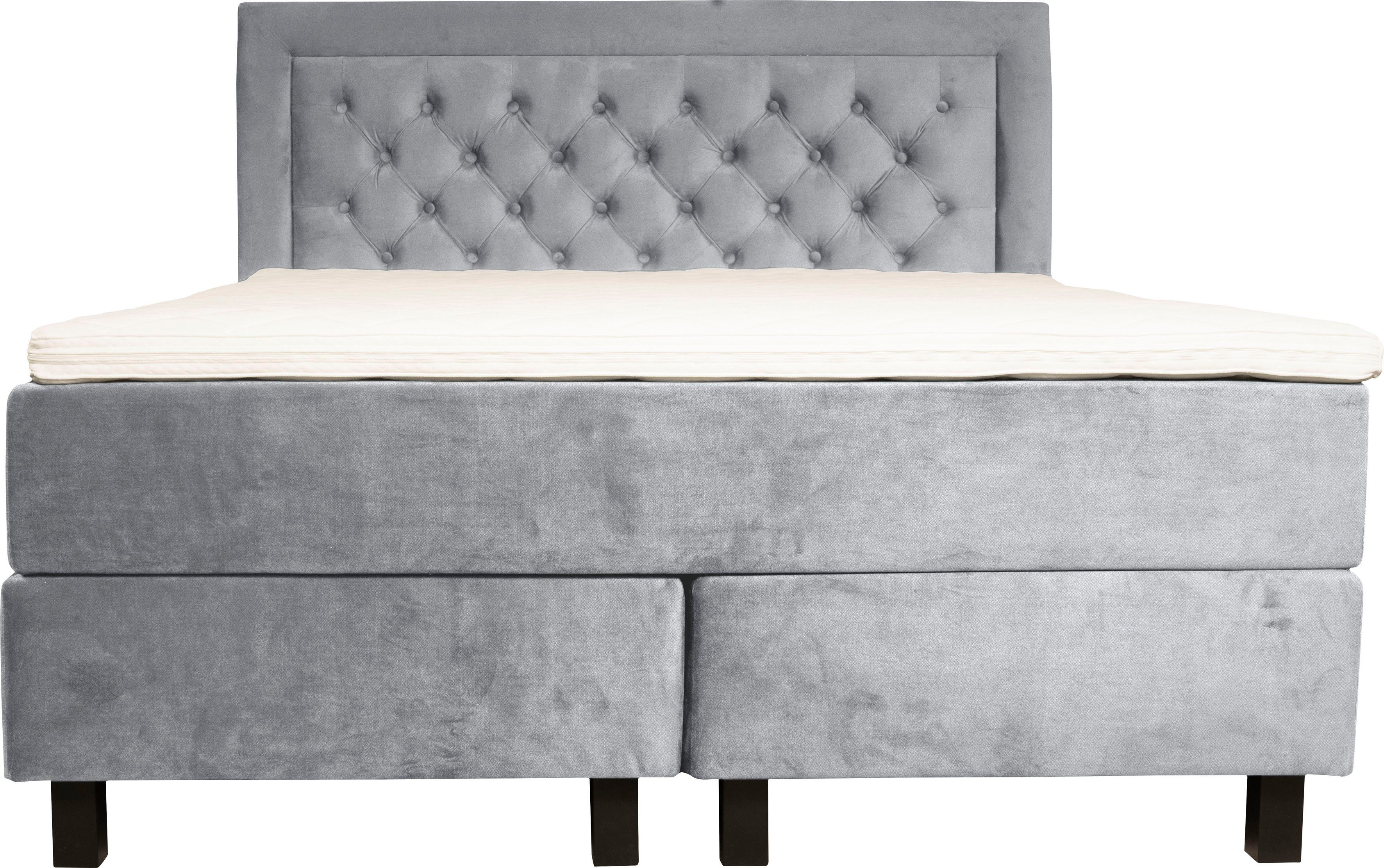Home affaire Boxspringbett Jeanne, inkl. Topper mit Taschen-Federkernmatratze